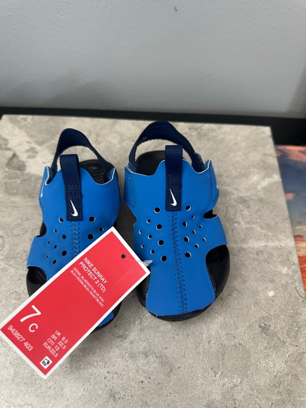 Nike Blue Toddler Water Sandals with Heel Strap